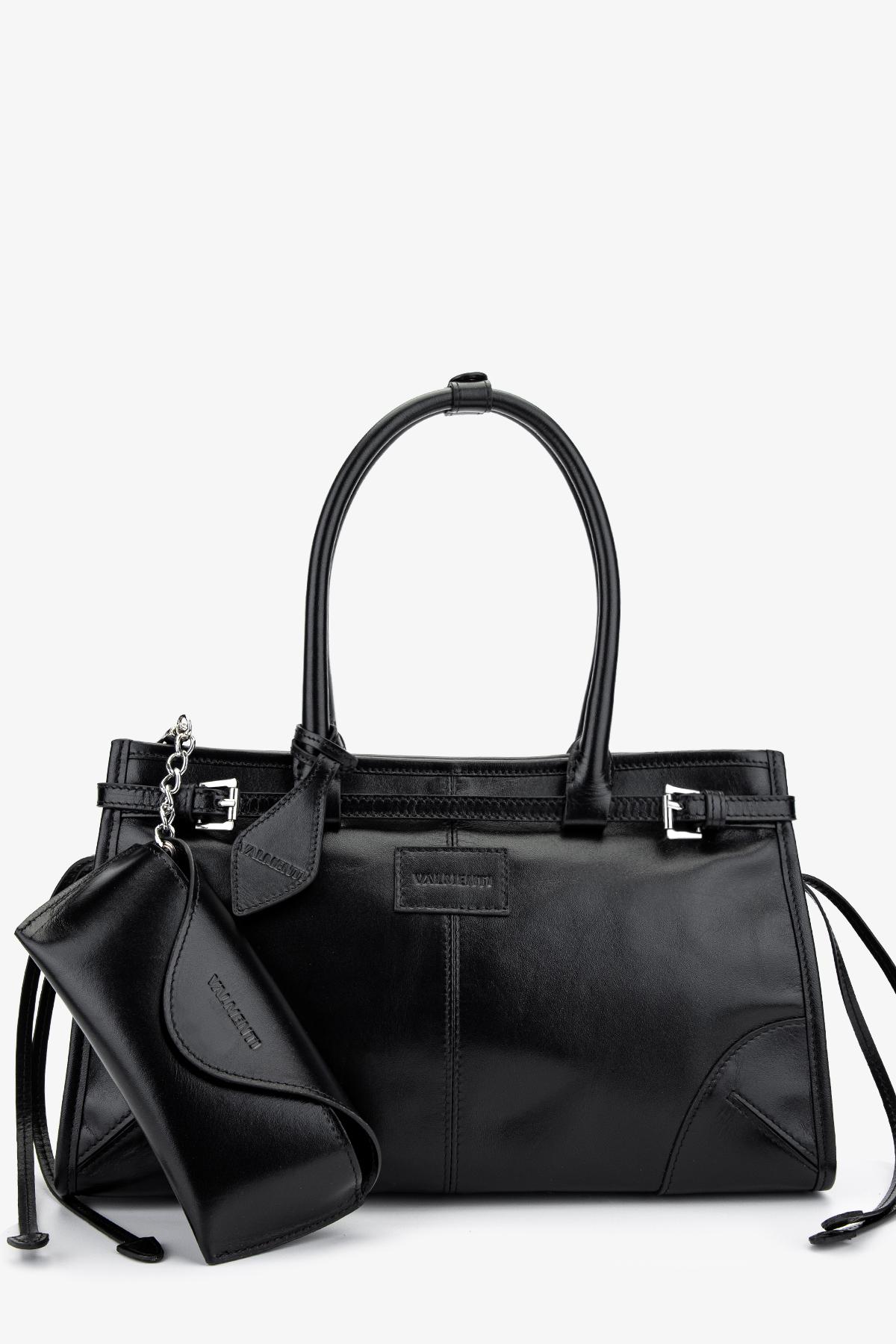  Valmenti Kadın Hakiki Deri Siyah Deri Kol Çantası