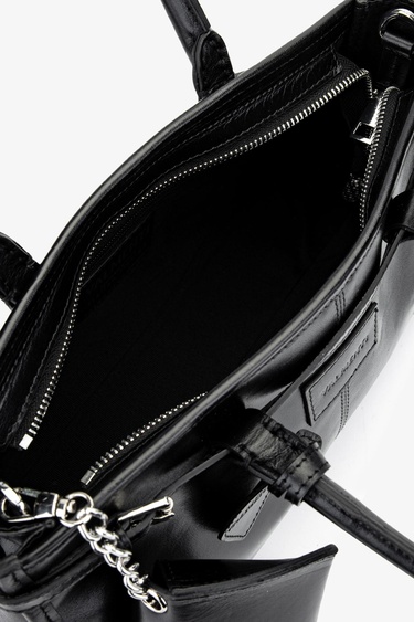  Valmenti Kadın Hakiki Deri Siyah Deri Kol Çantası