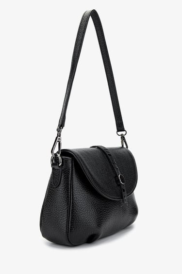  Valmenti Kadın Hakiki Deri Siyah Floter Kol Çantası