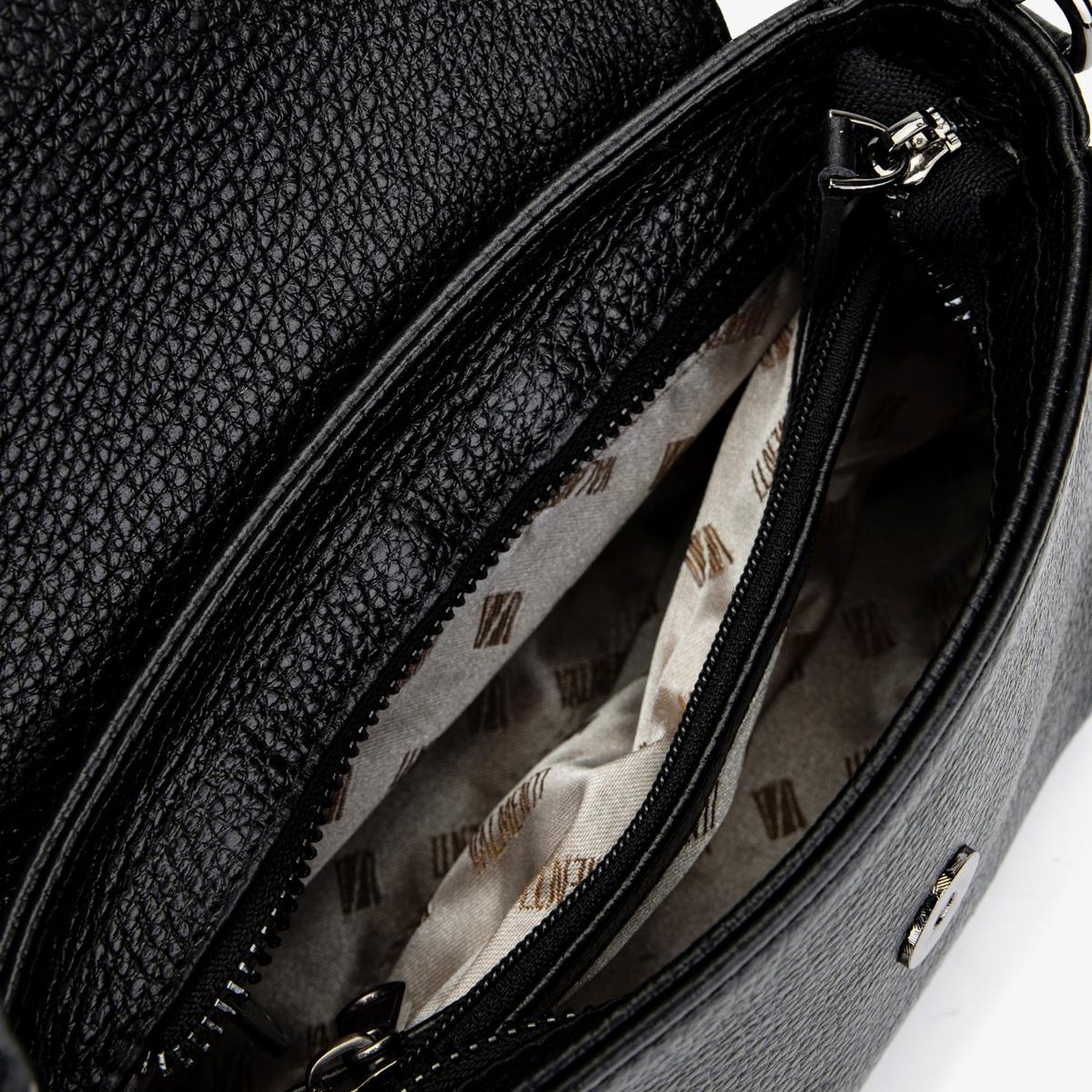 Valmenti Kadın Hakiki Deri Siyah Floter Kol Çantası