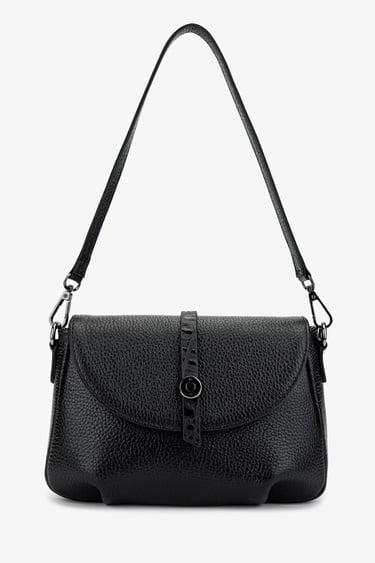  Valmenti Kadın Hakiki Deri Siyah Floter Kol Çantası