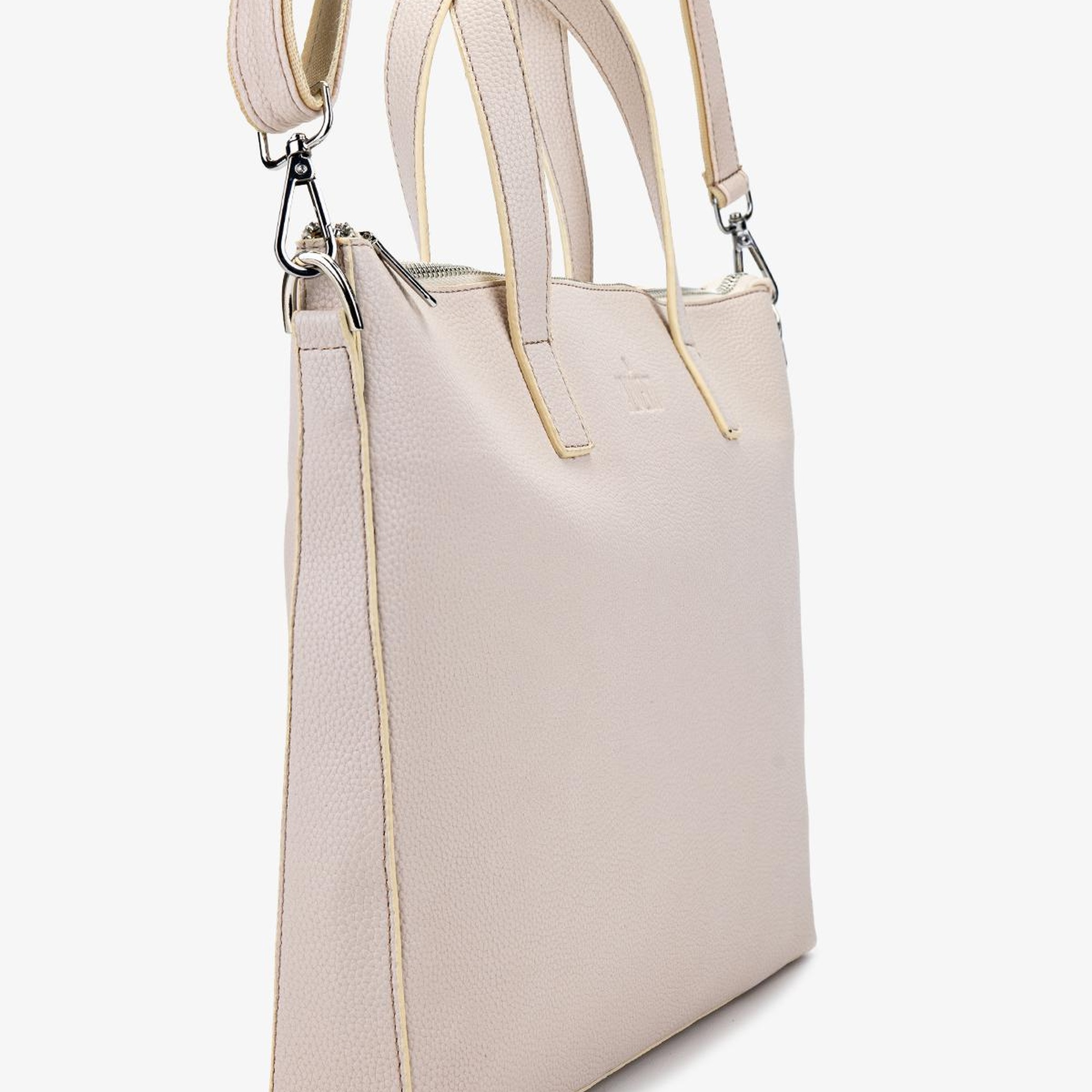 Valmenti Unisex Vegan/Deri Bej Evrak Çantası