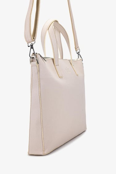  Valmenti Unisex Vegan/Deri Bej Evrak Çantası