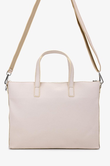  Valmenti Unisex Vegan/Deri Bej Evrak Çantası