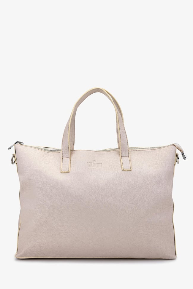  Valmenti Unisex Vegan/Deri Bej Evrak Çantası