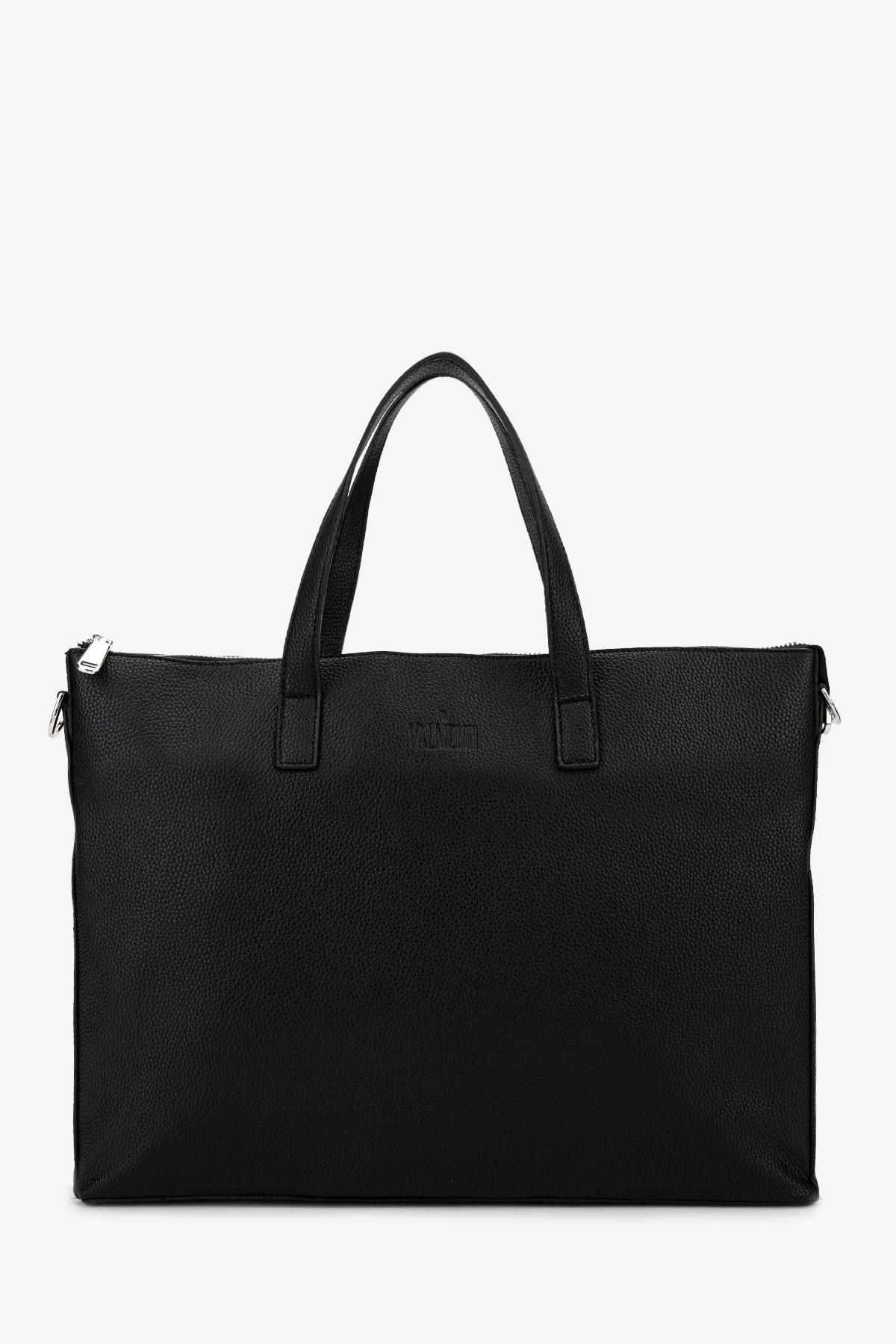  Valmenti Unisex Vegan/Deri Siyah Floter Evrak Çantası