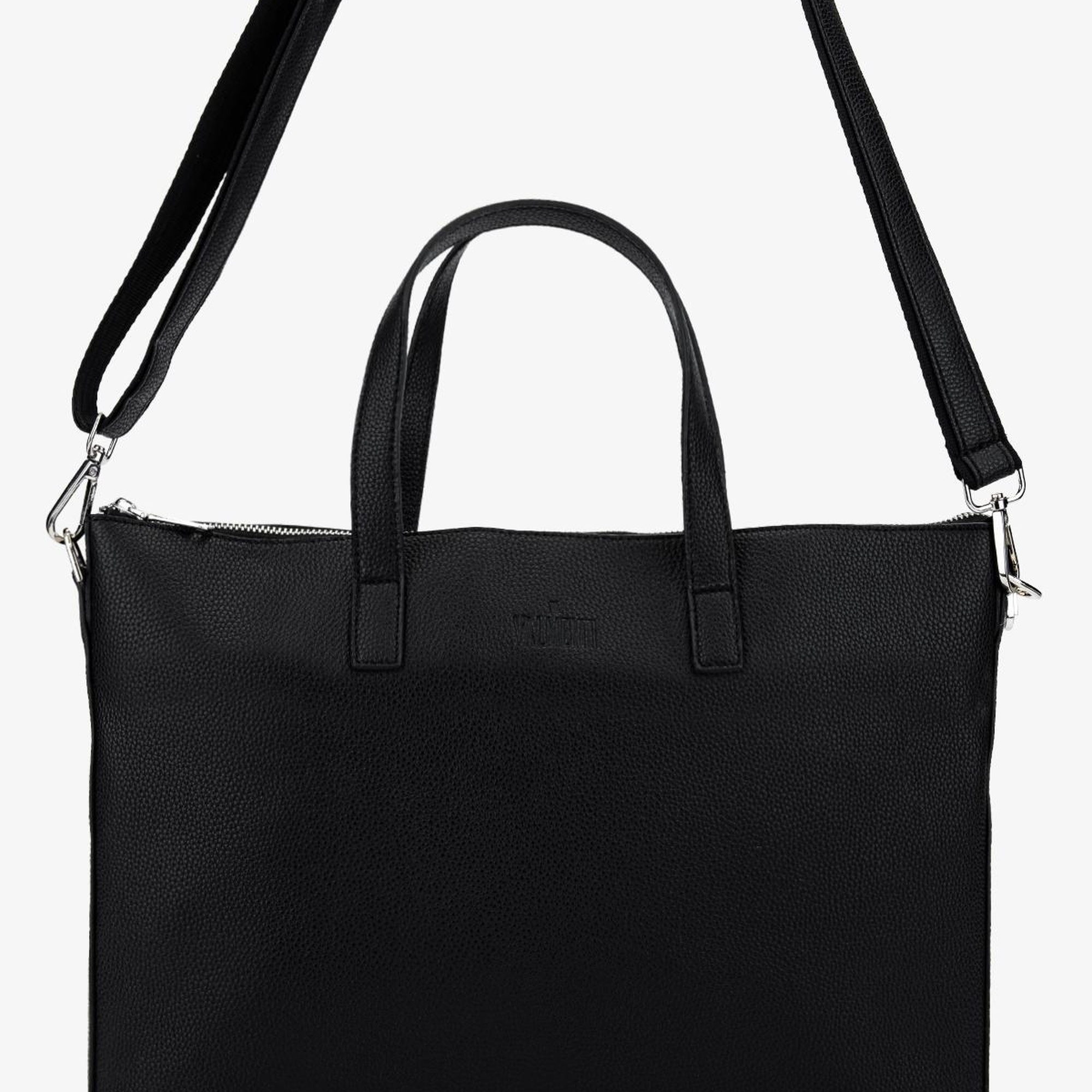 Valmenti Unisex Vegan/Deri Siyah Floter Evrak Çantası