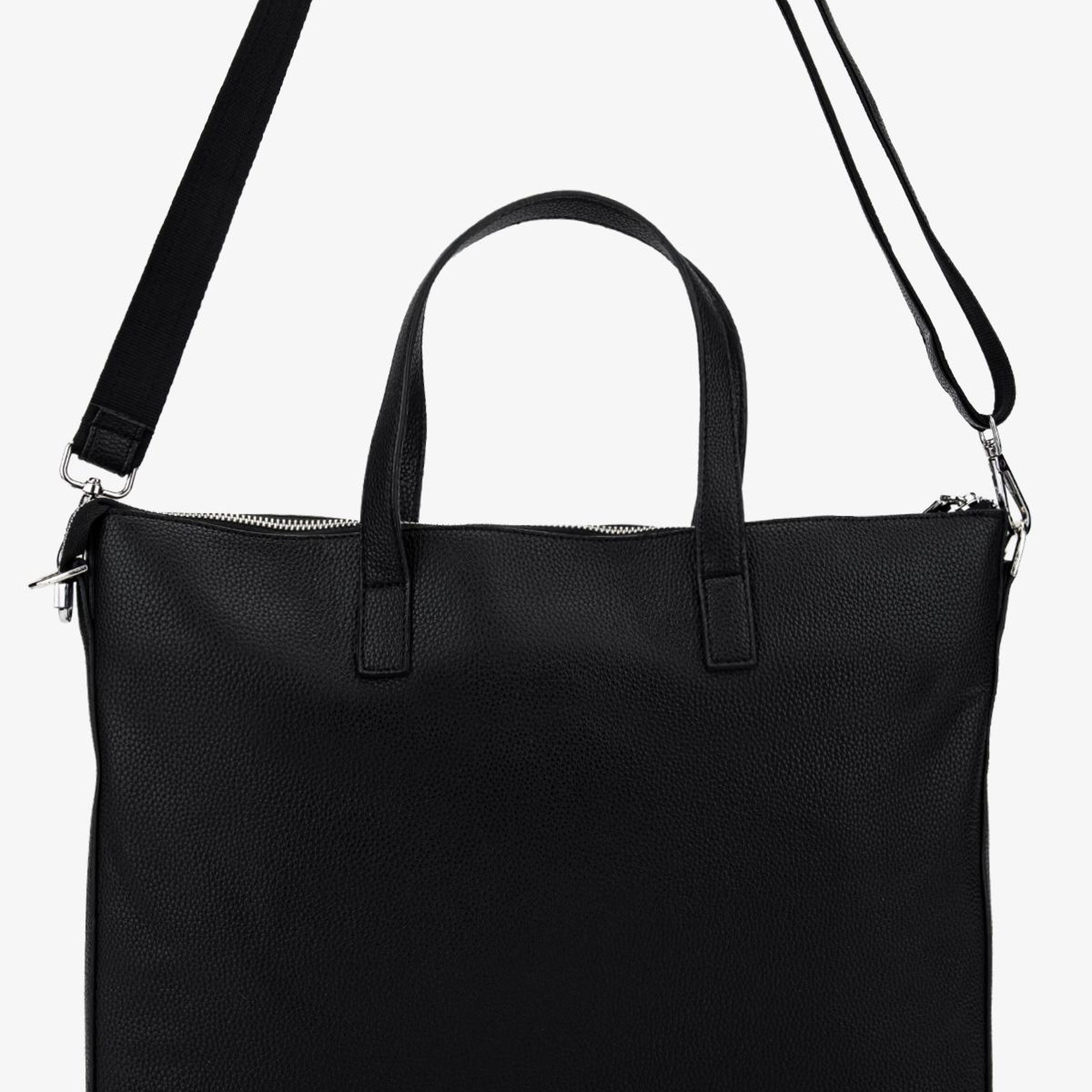 Valmenti Unisex Vegan/Deri Siyah Floter Evrak Çantası