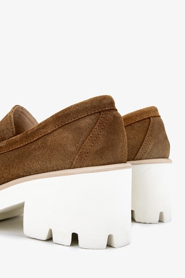  Valmenti Kadın Hakiki Deri Taba Süet Topuklu Ayakkabı