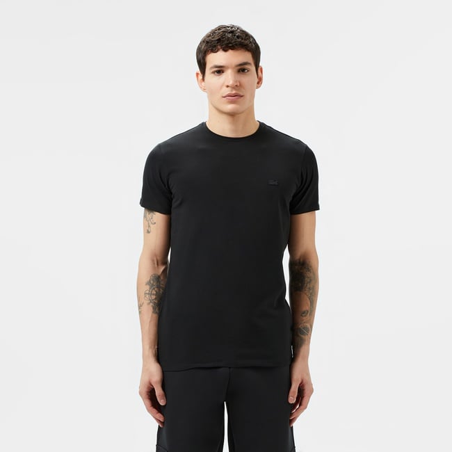  Lacoste Erkek Slim Fit Bisiklet Yaka Siyah T-Shirt