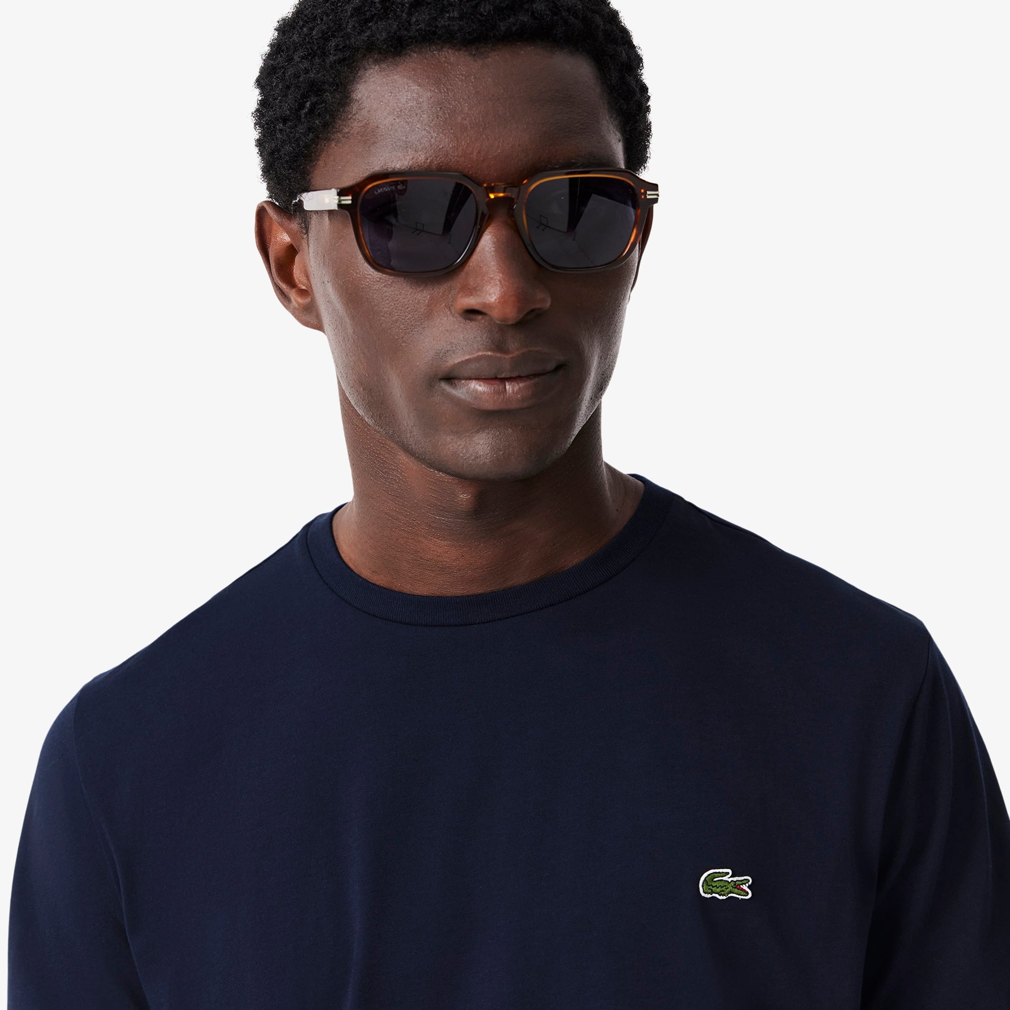 Lacoste Erkek Regular Fit Bisiklet Yaka Lacivert T-Shirt