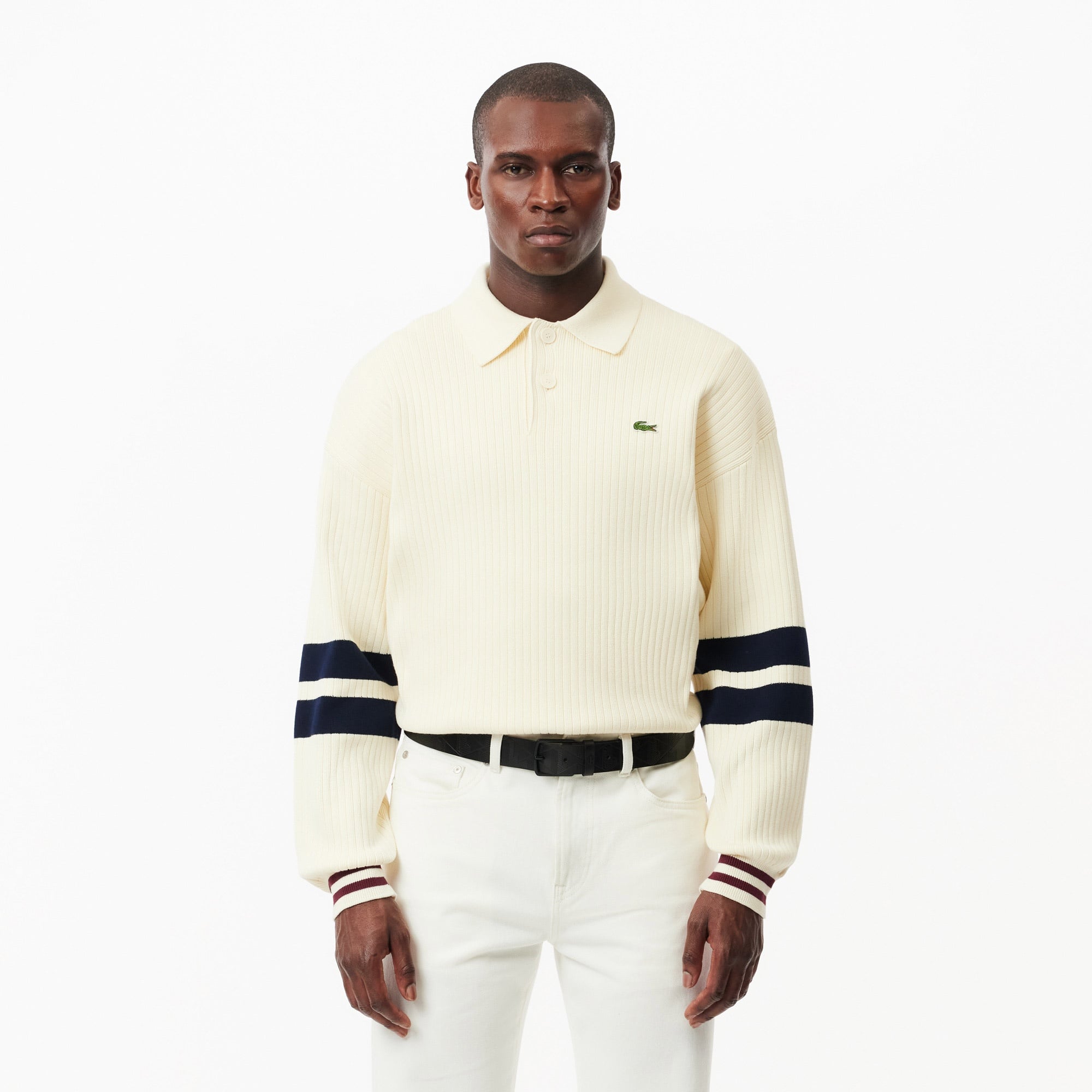 Lacoste Erkek Monogram Siyah Kemer