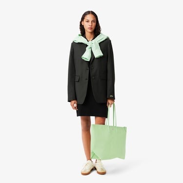  Lacoste Kadın Slim Fit Kısa Kollu Polo Yaka Siyah Elbise