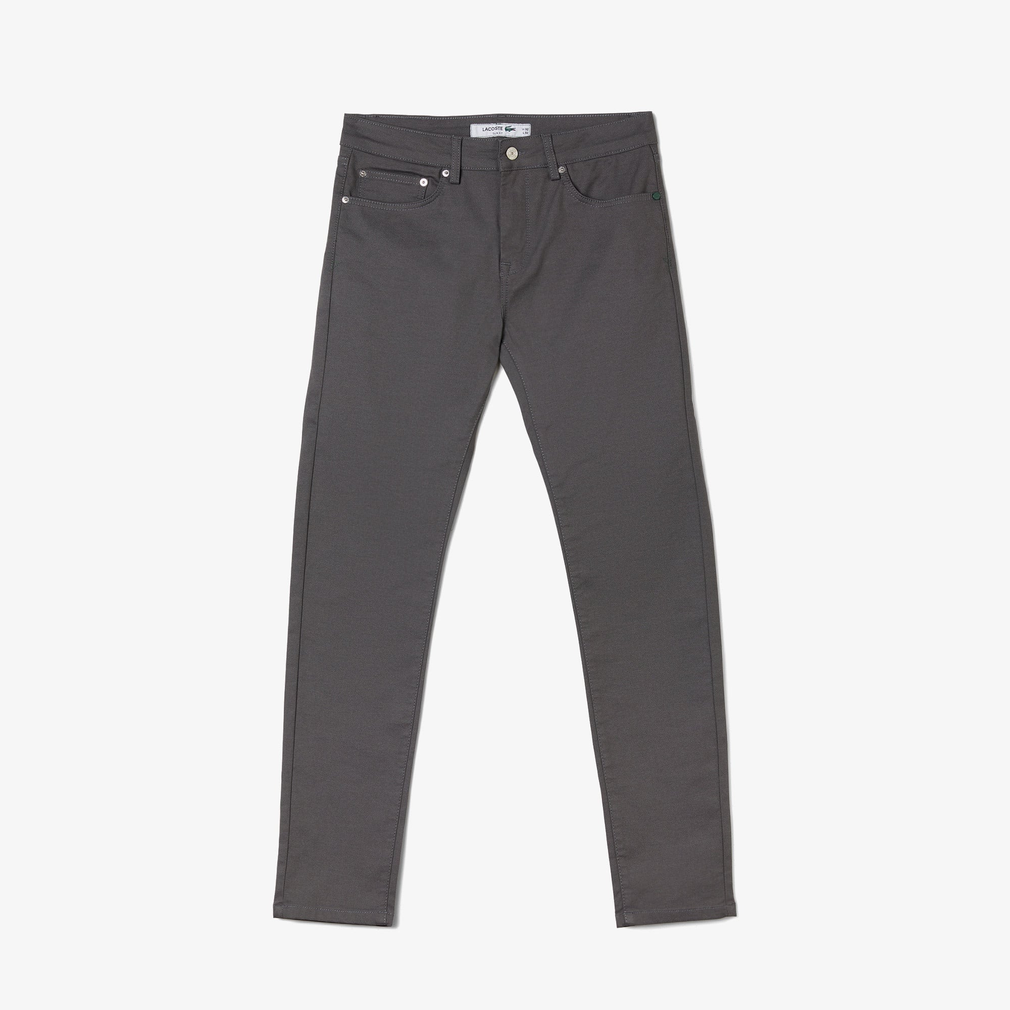 Lacoste Erkek Slim Fit Gri Jean Pantolon