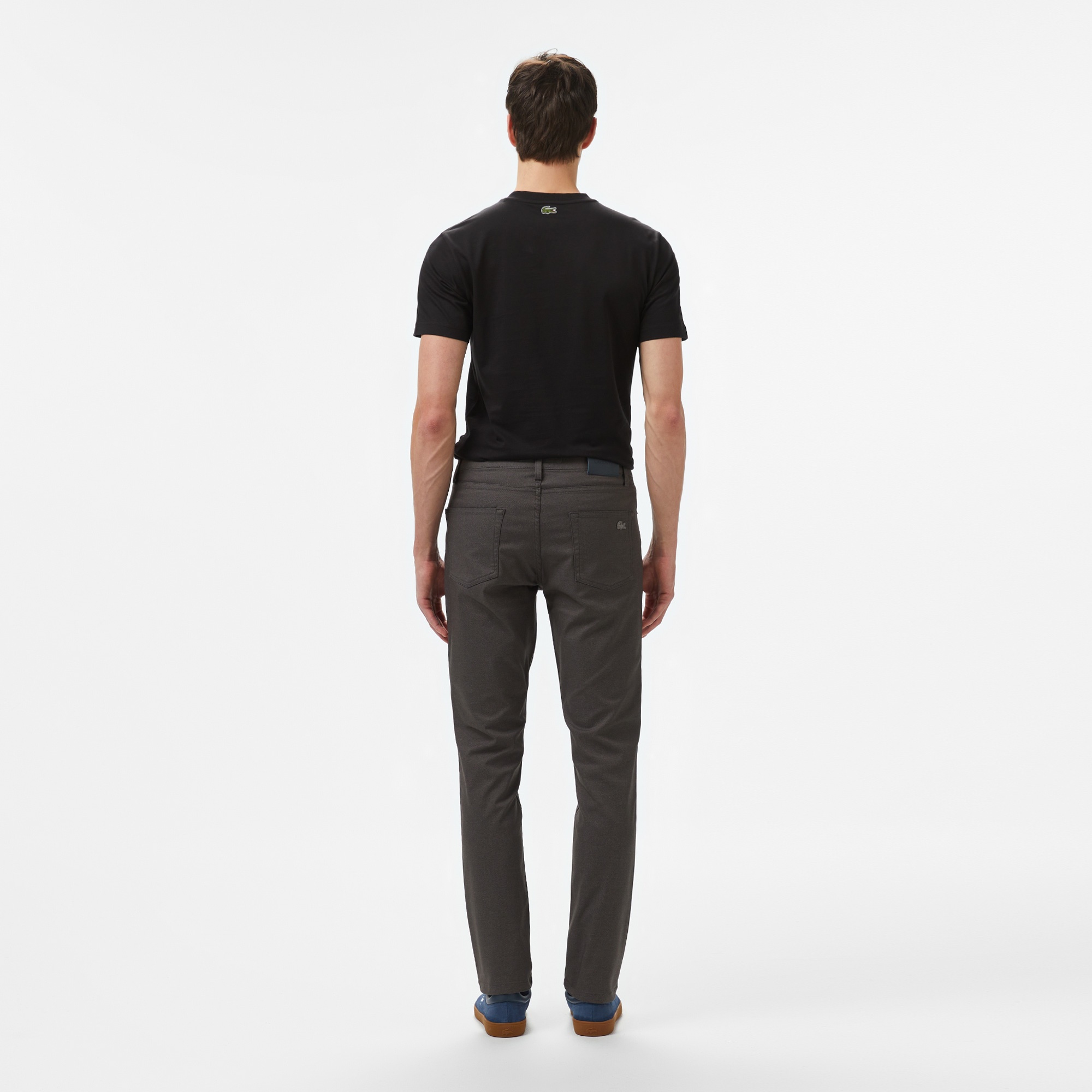 Lacoste Erkek Slim Fit Gri Jean Pantolon