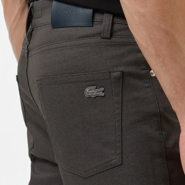  Lacoste Erkek Slim Fit Gri Jean Pantolon
