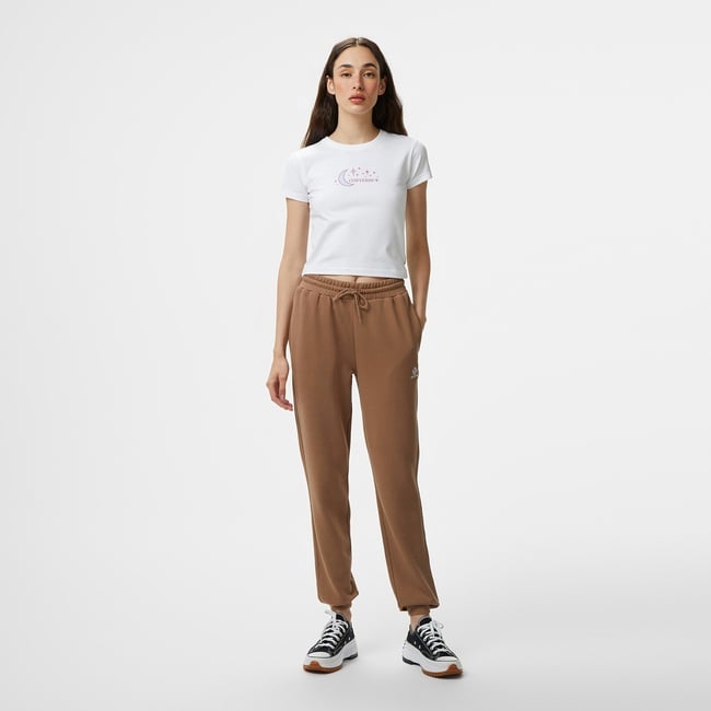  Converse Go-To Embroidered Star Chevron Unisex Kahverengi Eşofman Altı