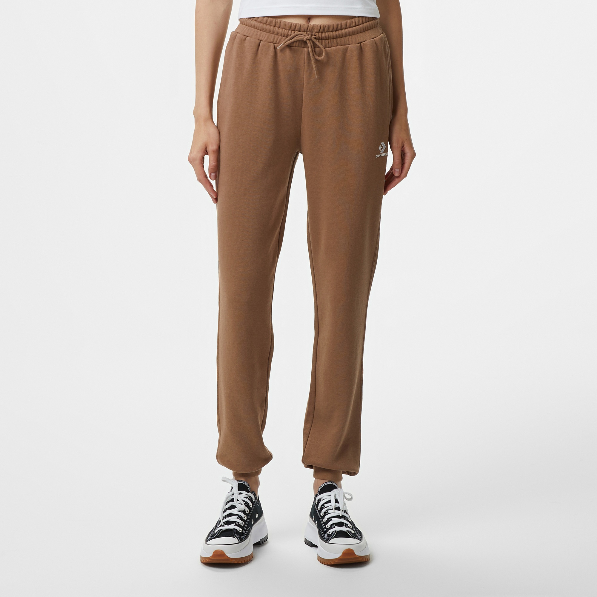 Converse Go-To Embroidered Star Chevron Unisex Kahverengi Eşofman Altı