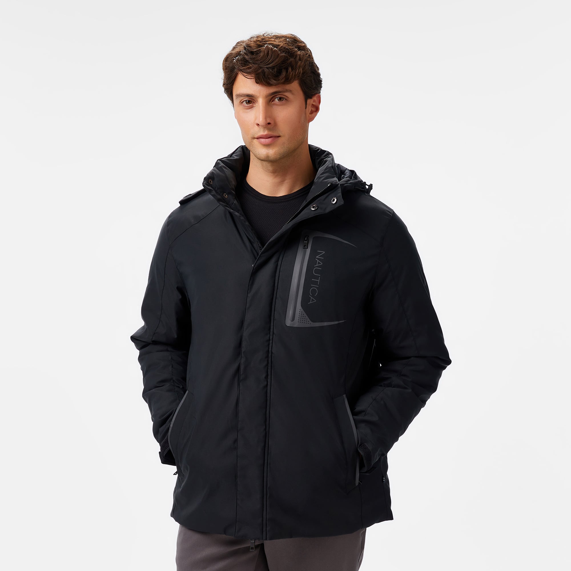  Nautica Erkek Siyah Mont