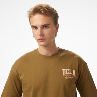  Ucla Aspen Erkek Yeşil Bisiklet Yaka T-Shirt
