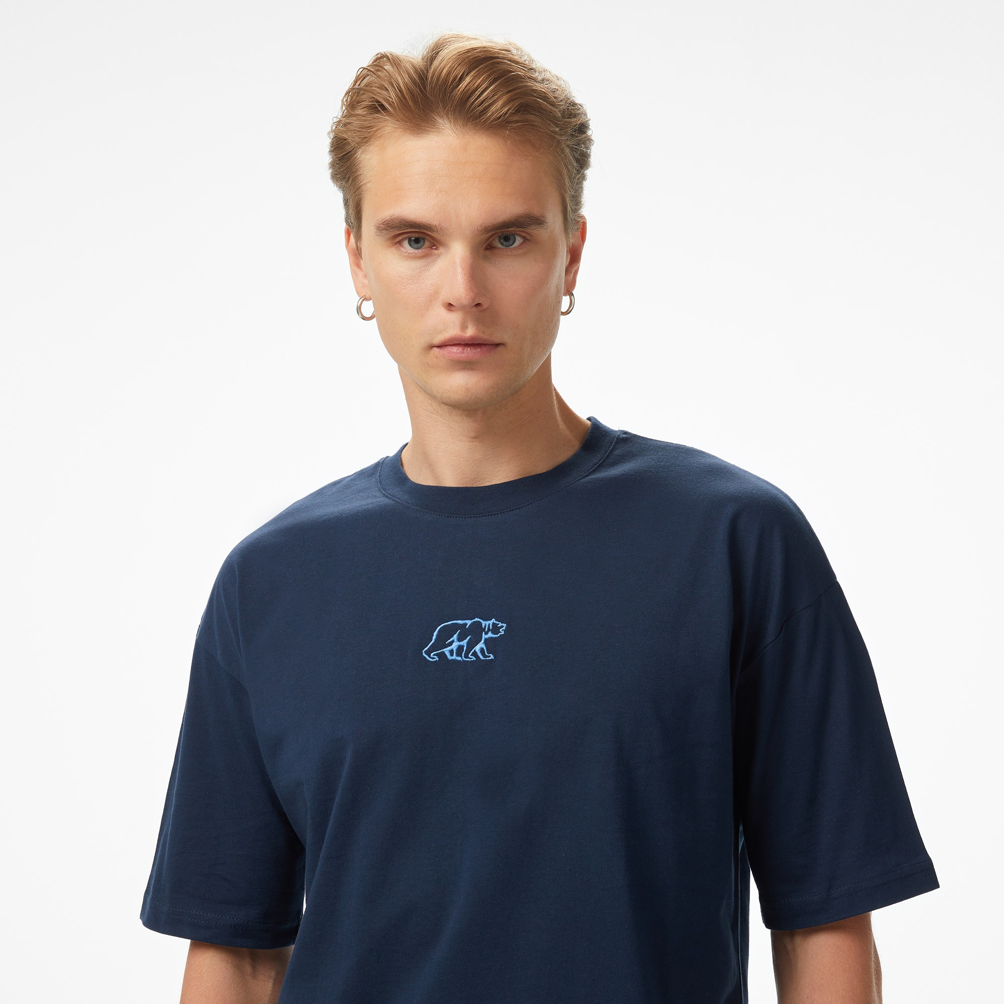 Ucla Sinclair Erkek Lacivert Bisiklet Yaka T-Shirt