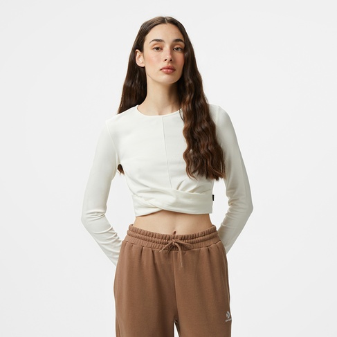  Converse Kadın Uzun Kollu Beyaz T-Shirt