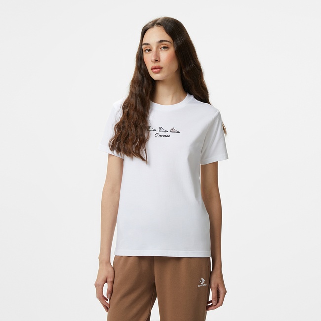  Converse Kadın Beyaz T-Shirt