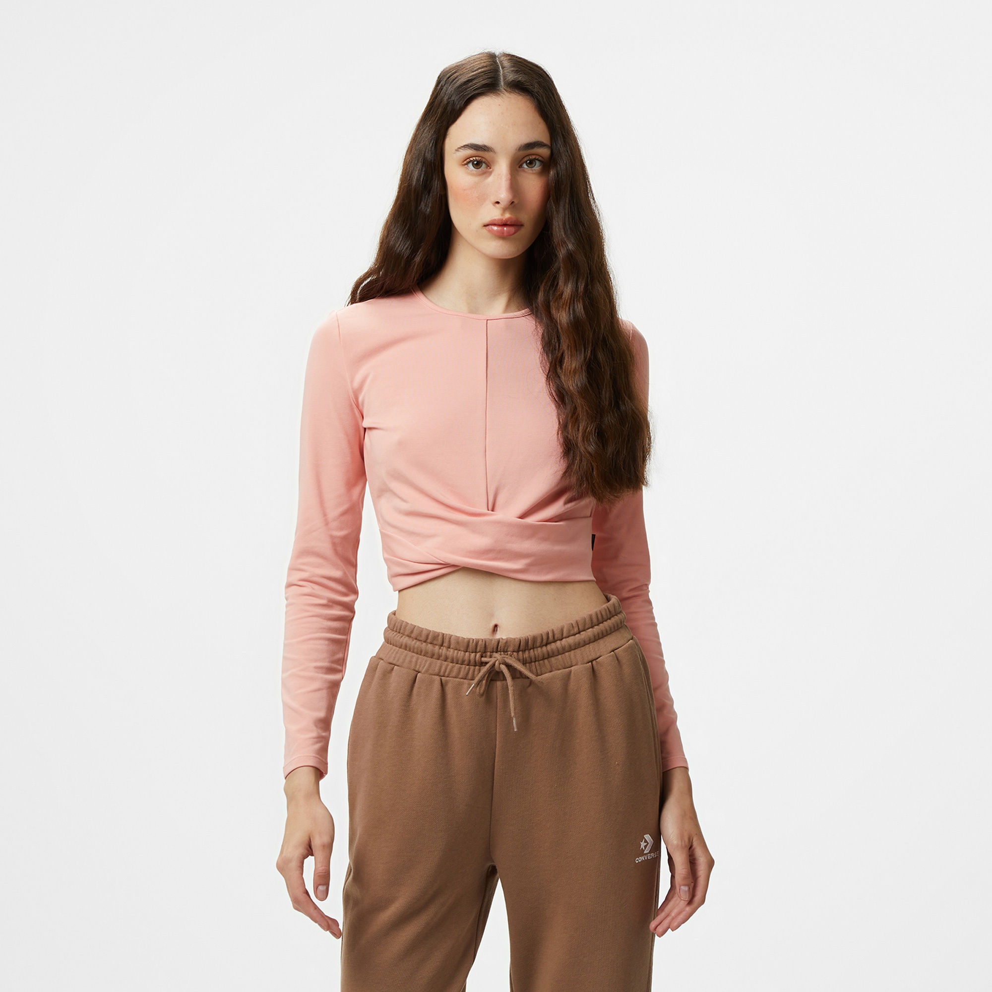 Converse Kadın Uzun Kollu Pembe T-Shirt