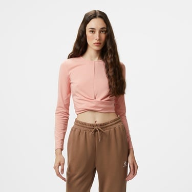  Converse Kadın Uzun Kollu Pembe T-Shirt