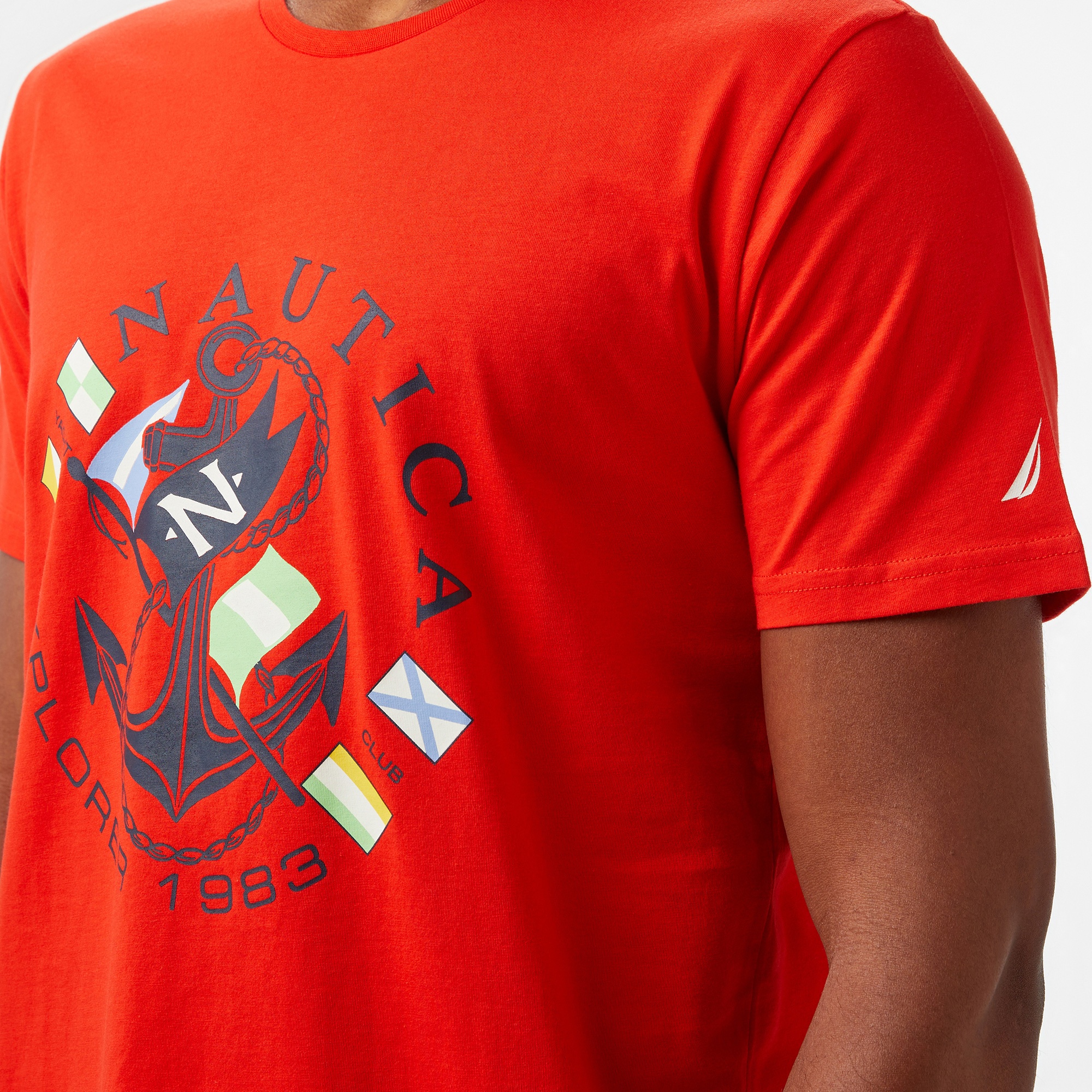 Nautica Erkek Kırmızı Standart Fit T-Shirt