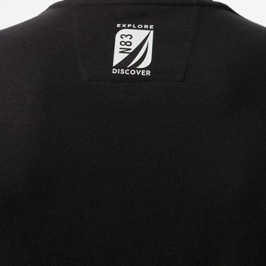  Nautica Erkek Siyah Regular Fit Baskılı T-Shirt