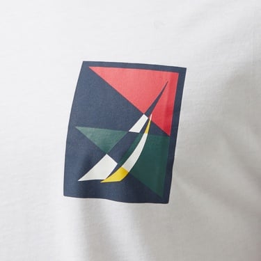  Nautica Erkek Beyaz Regular Fit T-Shirt