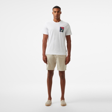  Nautica Erkek Beyaz Regular Fit T-Shirt