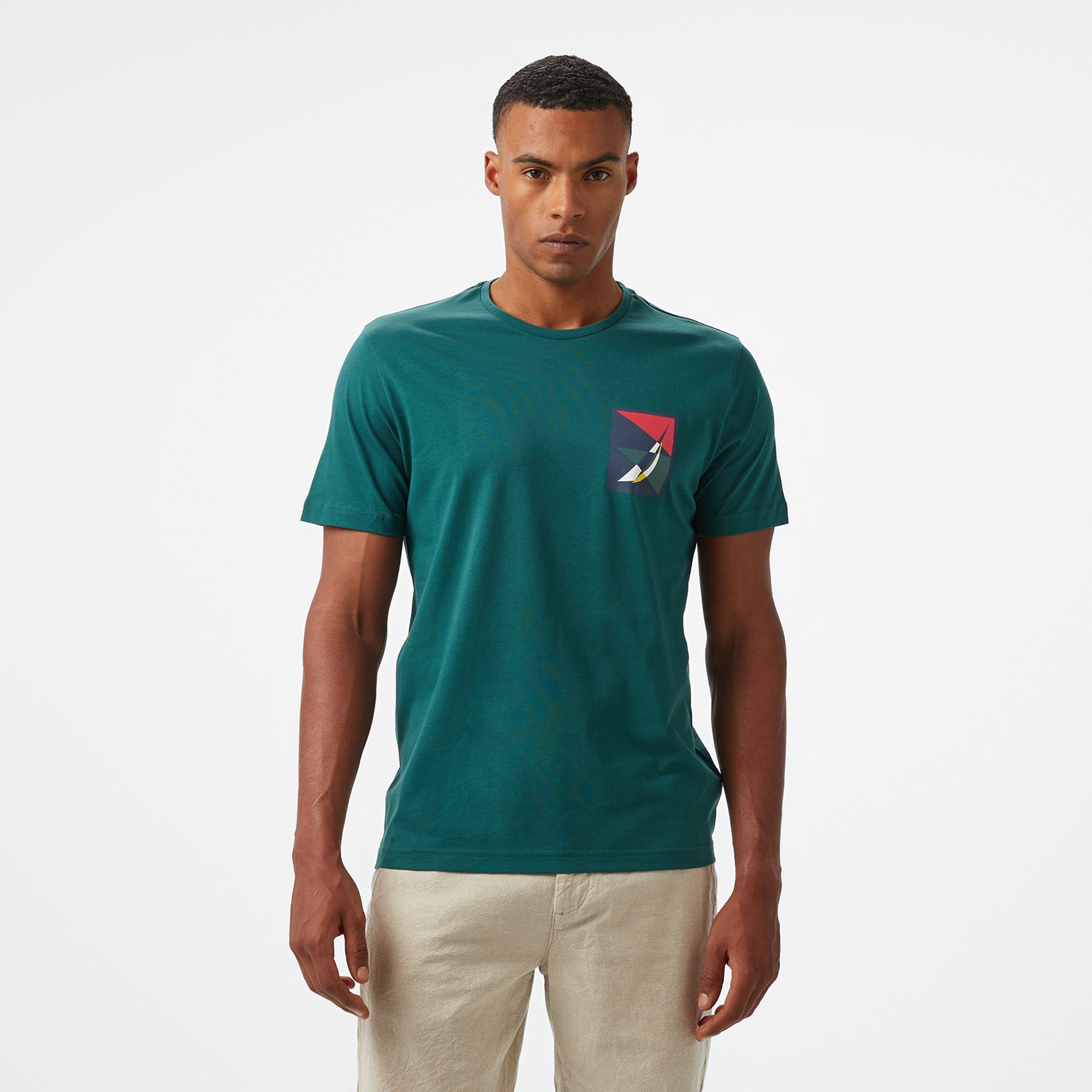 Nautica Erkek Yeşil Regular Fit T-Shirt