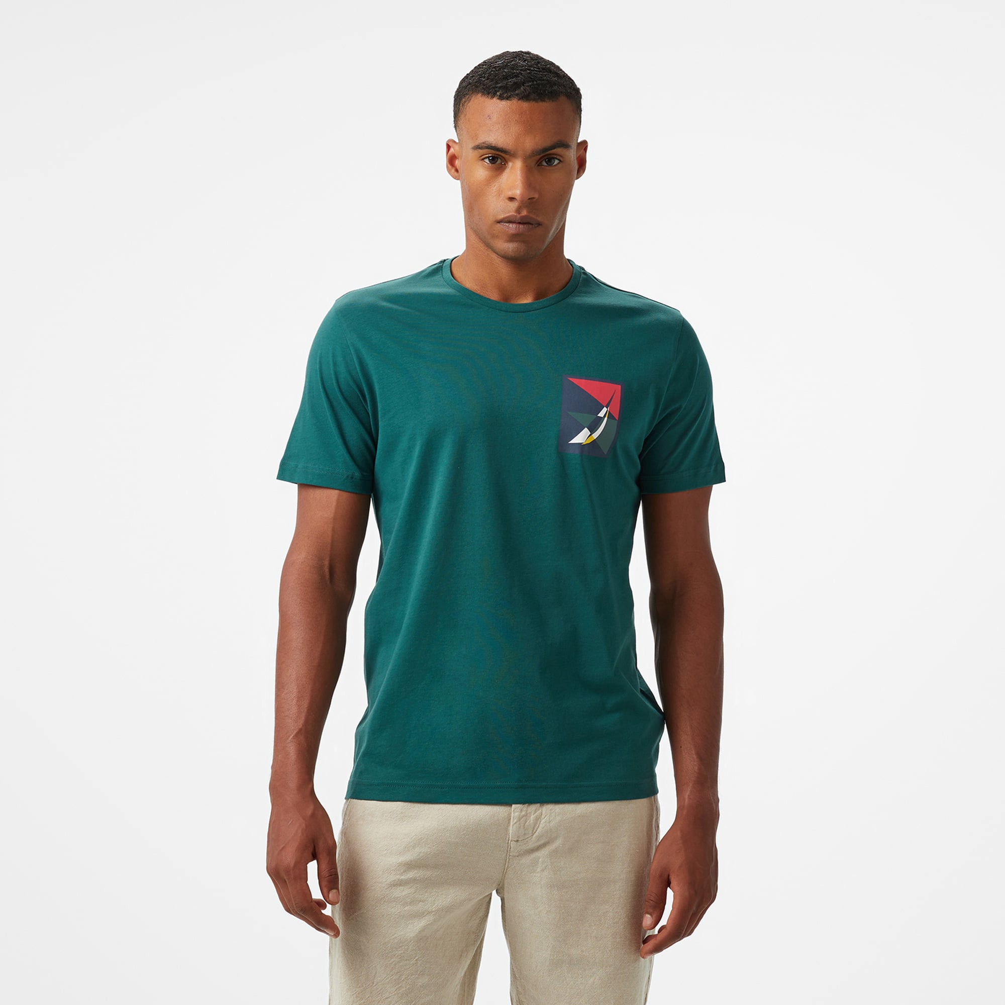  Nautica Erkek Yeşil Regular Fit T-Shirt