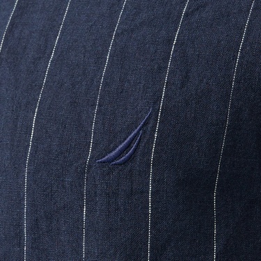  Nautica Erkek Lacivert Classic Fit Çizgili Gömlek