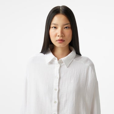  Nautica Kadın Beyaz Oversize Fit Gömlek