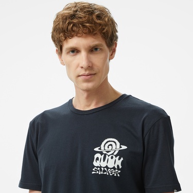  Quiksilver Ev Cosmic Vibrations Ss Erkek Siyah T-Shirt
