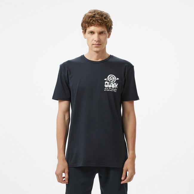  Quiksilver Ev Cosmic Vibrations Ss Erkek Siyah T-Shirt