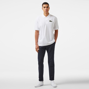  Lacoste Unisex Loose Fit Beyaz Polo