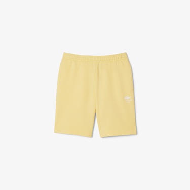  Unisex Regular Fit Baskılı Sarı Şort