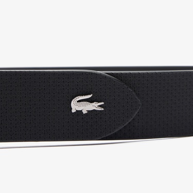  Lacoste Erkek Çift Taraflı Deri  Siyah Kemer