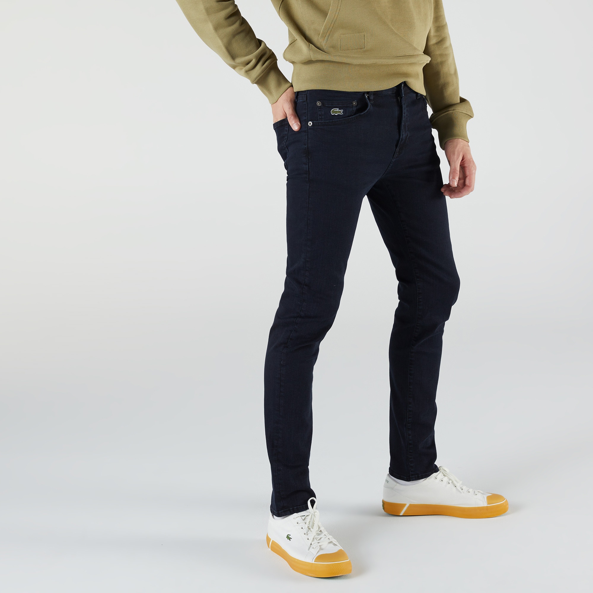 Lacoste Erkek Slim Fit Mavi Jean Pantolon