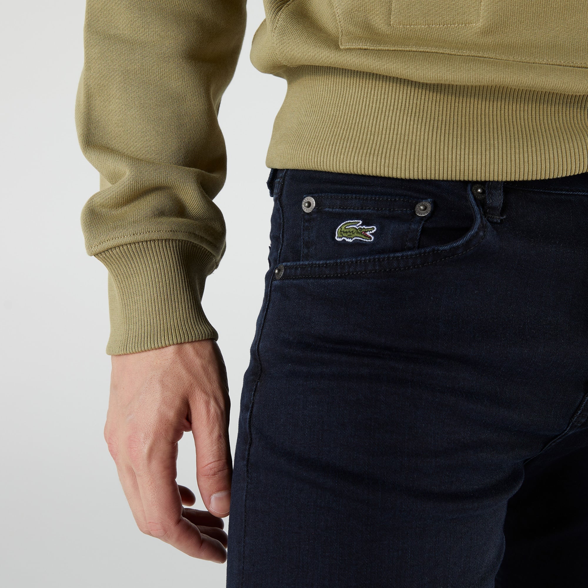 Lacoste Erkek Slim Fit Mavi Jean Pantolon