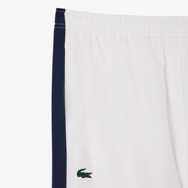  Lacoste Erkek Regular Fit Fermuarlı Renk Bloklu Beyaz Eşofman Takımı