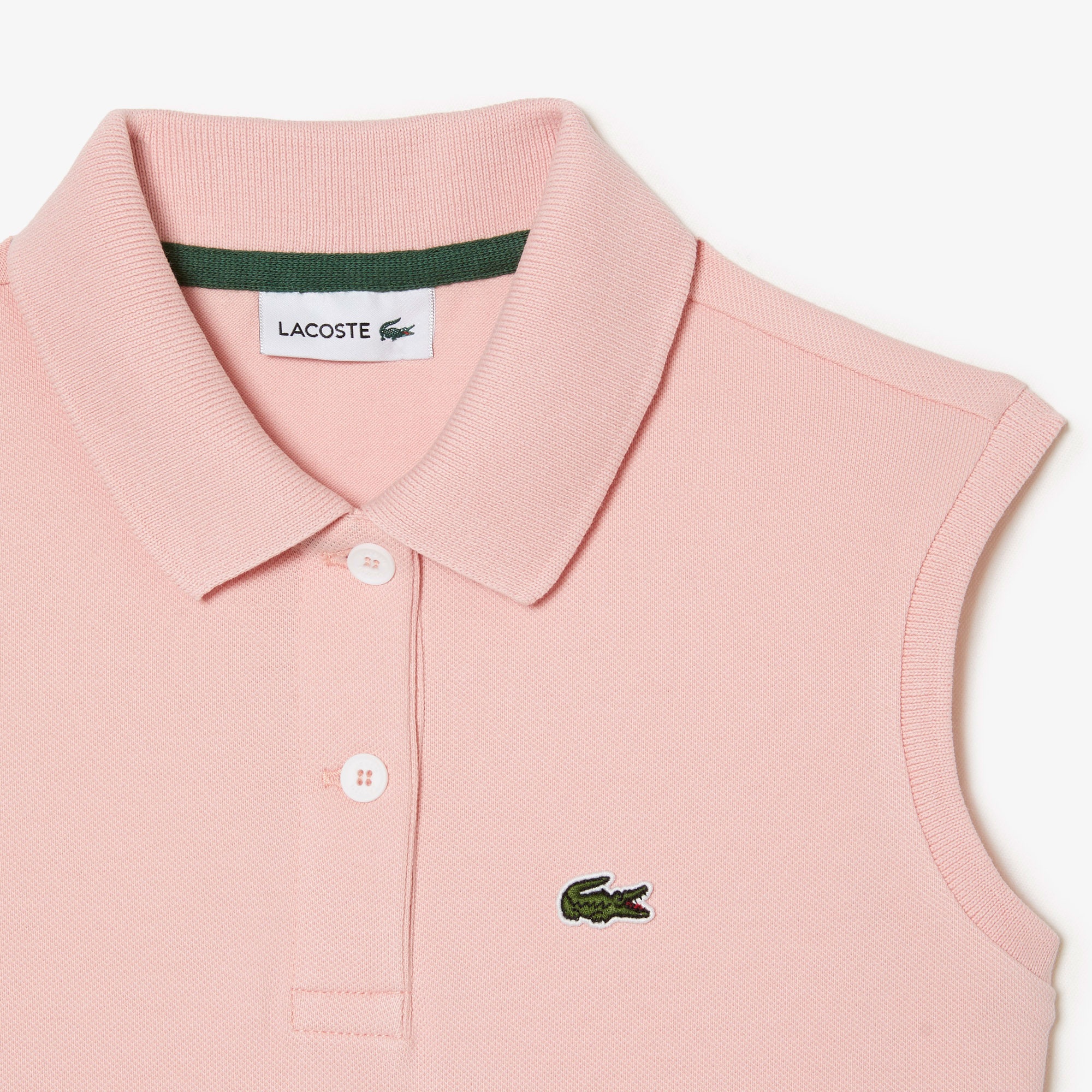 Lacoste Kız Çocuk Kolsuz Polo Yaka Pembe Elbise