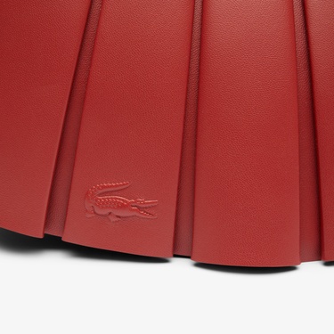  Lacoste Small Lenglen Kadın Deri Bordo Omuz Çantası