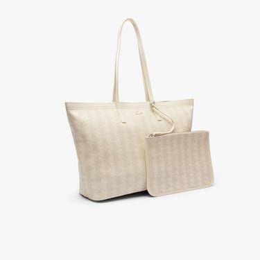  Lacoste Zely Kadın Monogram Bej Omuz Çantası