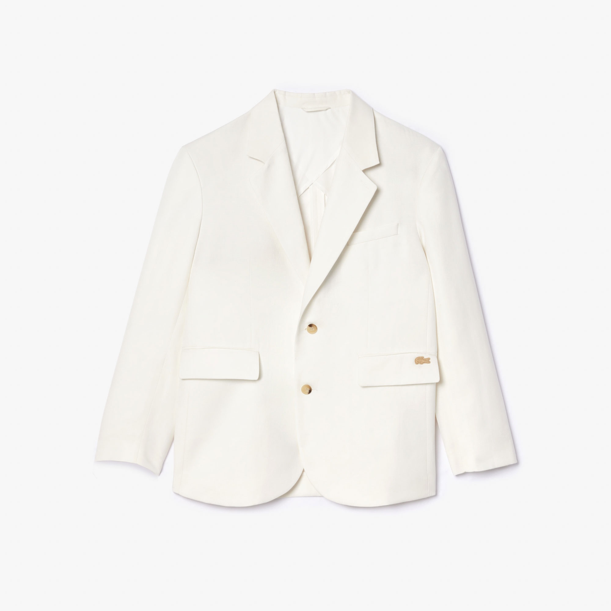 Lacoste Erkek Regular Fit Keten Beyaz Ceket