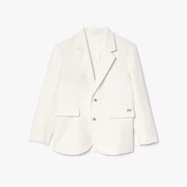  Lacoste Erkek Regular Fit Keten Beyaz Ceket